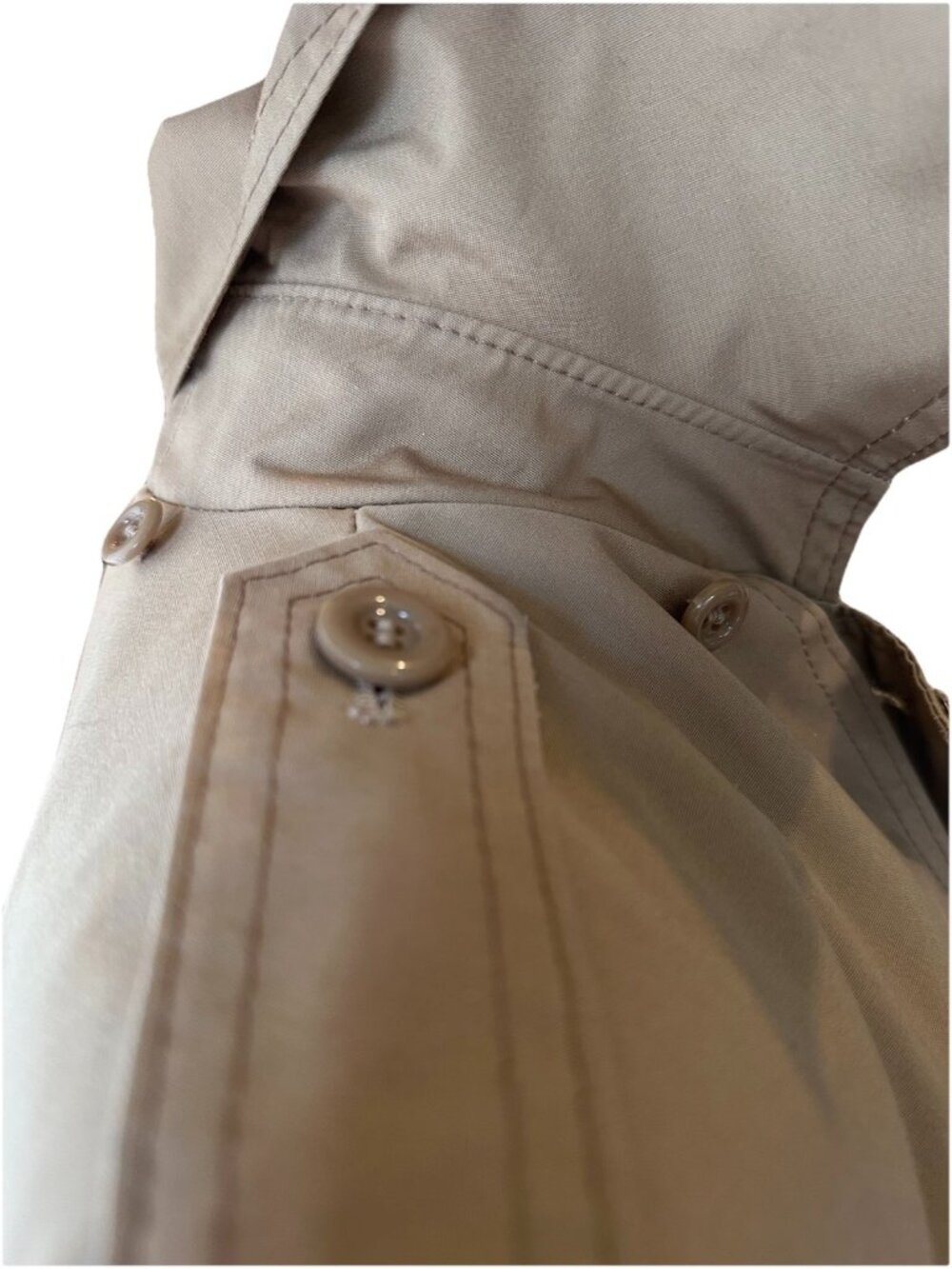 VINTAGE The Jack Set Tan Trench Coat Womens Medium Great Details - Picture 6 of 11